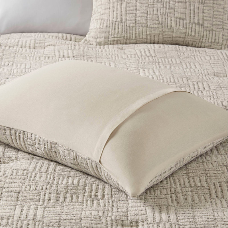 3 Piece Oversized Cotton Matelasse Comforter Set