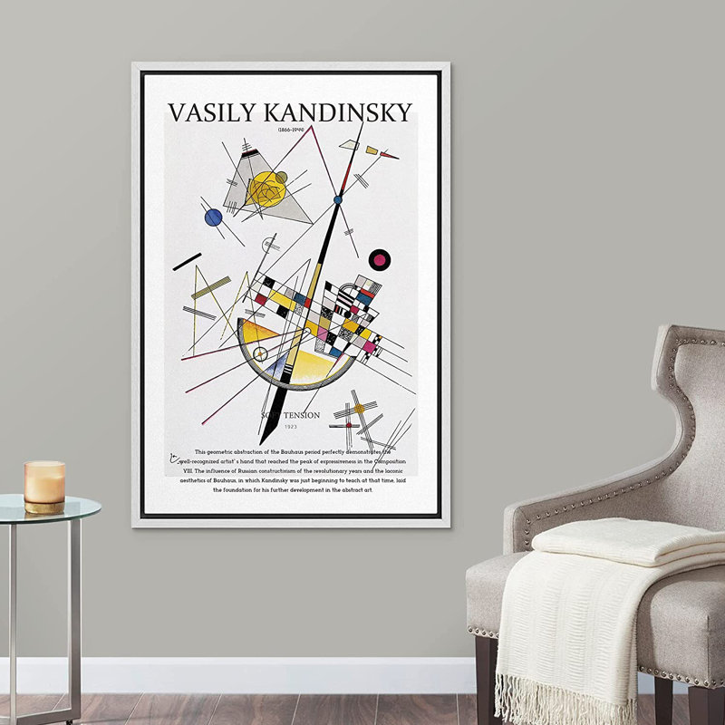 «Polygons Block Abstract Shapes Illustration» par Wassily Kandinsky - impression sur toile, H 24 po x l 16 po x P 1,5 po