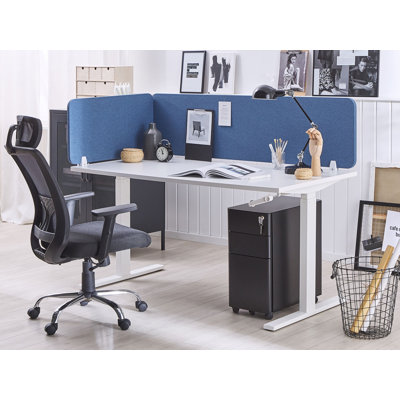 Wally 1 Panel Blue Desk Dividers