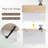 Farmhouse Kitchen Island Set With Drop Leaf, 2 Stools, Storage Cabinet, Drawers, Towel Rack, Rubberwood Top, White+Rustic Brown-1667751044