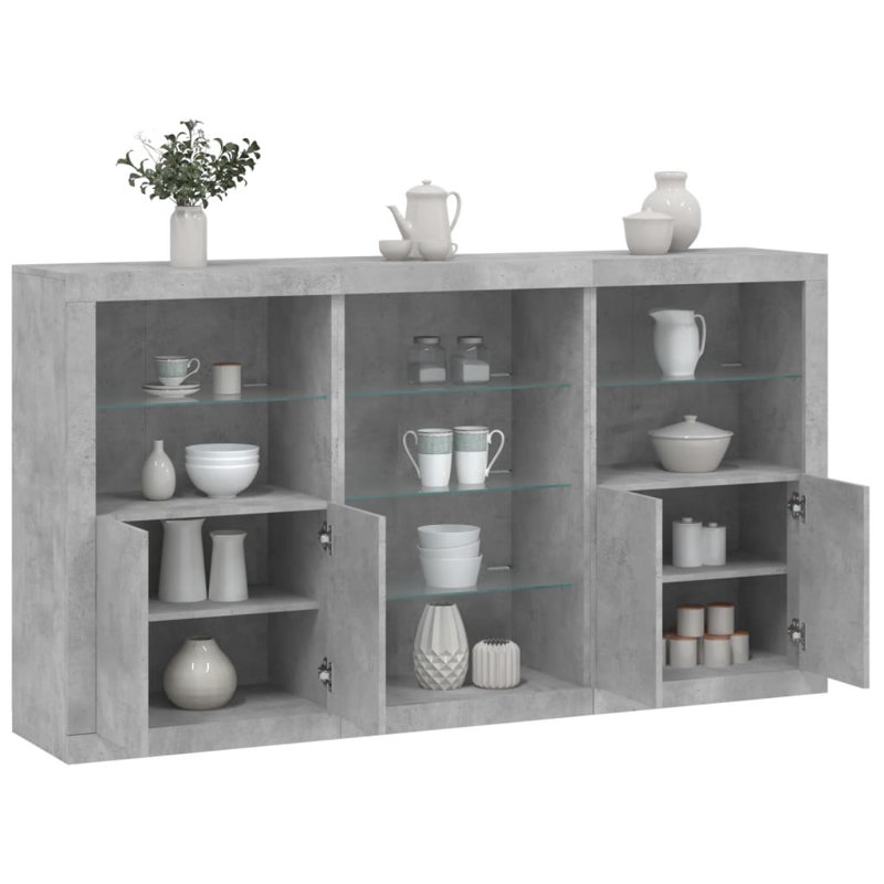 Badea 181.5cm Sideboard, Concrete Grey
