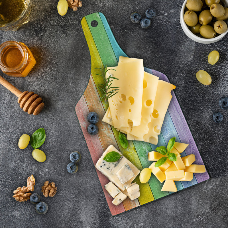 Multicolore planche à découper en verre trempé Ambesonne