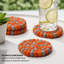 Ensemble de sous-verres ronds 4 po MODWOOL (orange et gris)-938868522