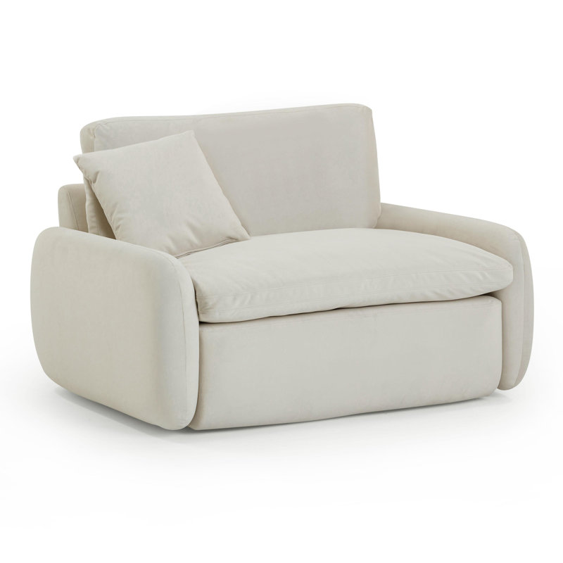 Lounge Chair, Cream Velvet
