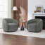 Fauteuil demi-tonneau pivotant rembourré Aunna-265042435