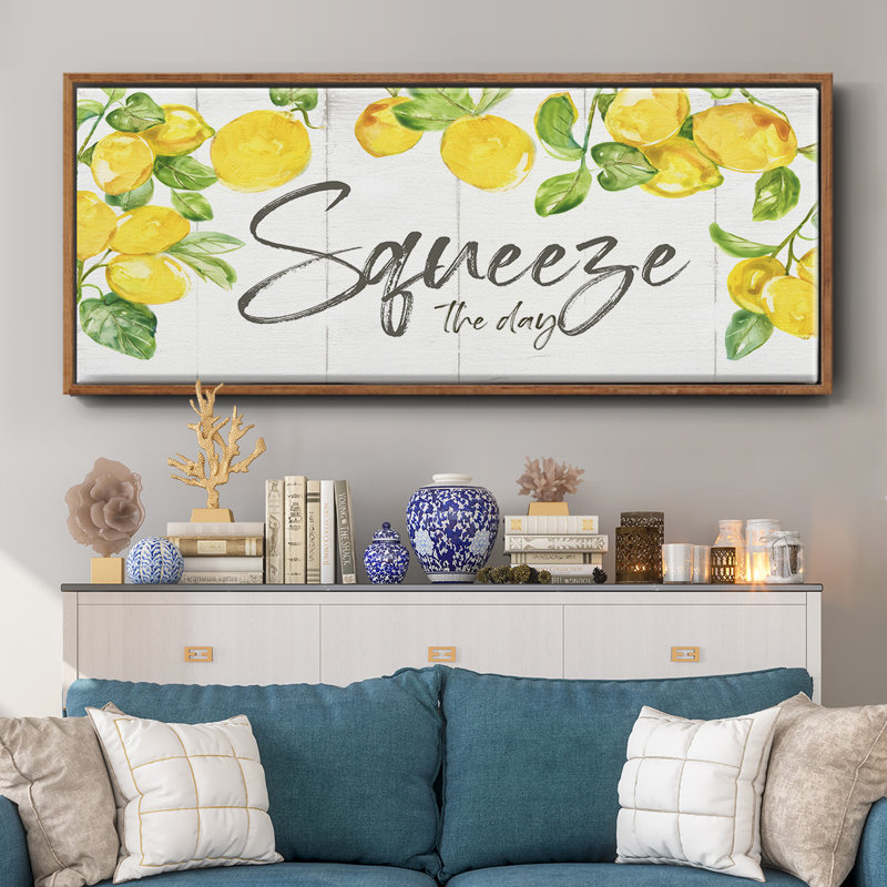 Lemon Squeeze - toile encadrée, H 12 po x l 30 po
