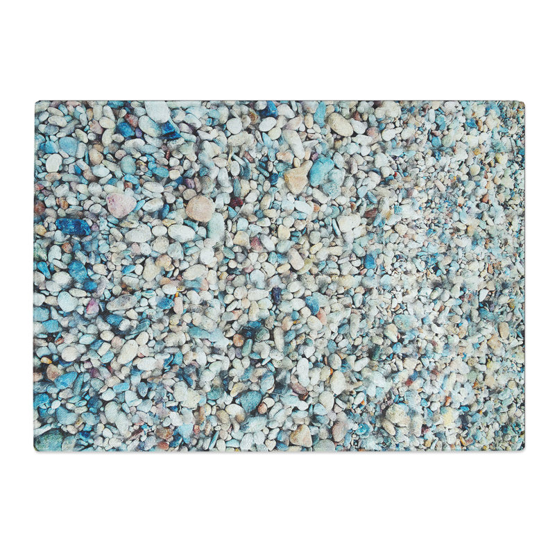 Tempered Glass One Thousand Pebbles Chopping Board, 28.5 cm x 39 cm