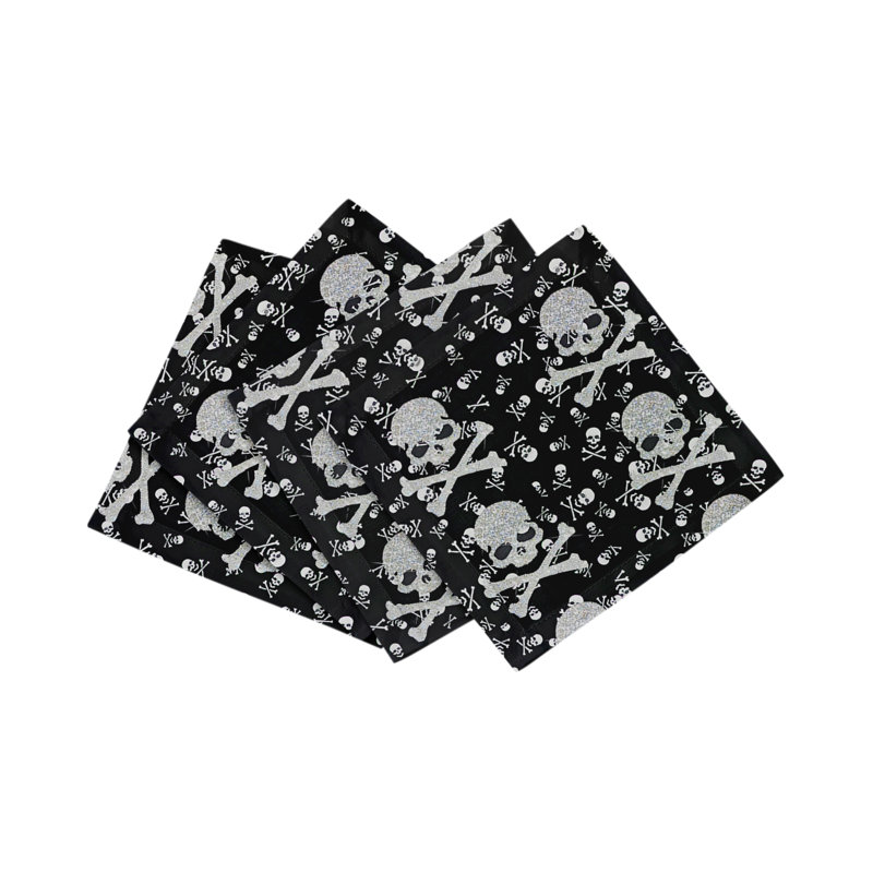 Petites serviettes croisées en satin de coton