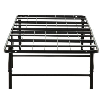 Sommier à matelas, fabrication en métal pour lit plateforme noir Perfection, sommier confortable