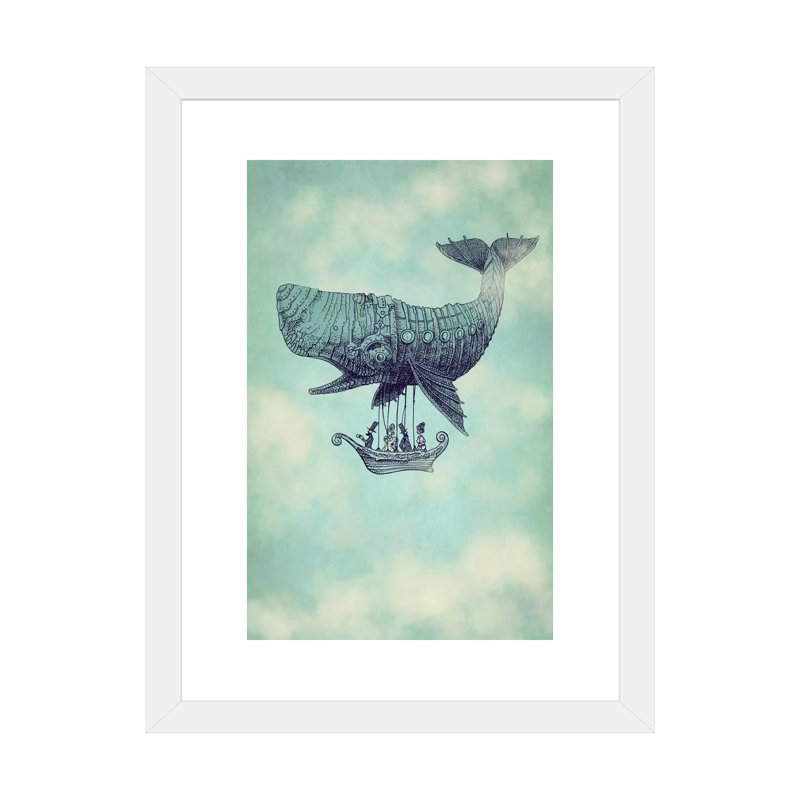 «Tea at 2000 Feet» par Eric Fan - impression d'art graphique, Blanc, H 24 po x l 16 po x P 1 po, Papier encadré blanc
