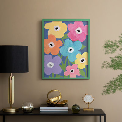 «Flower Market Color I», reproduction encadrée - bois massif