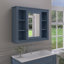 Meuble-lavabo simple avec plateau en céramique Shaianna-933391304