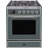 ILVE Majestic II Series 30 inch Dual Fuel Range with 5 Sealed Burners (Glass Door)-48280013-48279988
