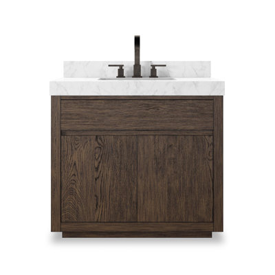 Everett Single Vanity-Satin Espresso Oak