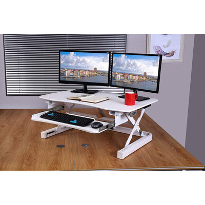 Adjustable Height Iron Standing Desk Converter