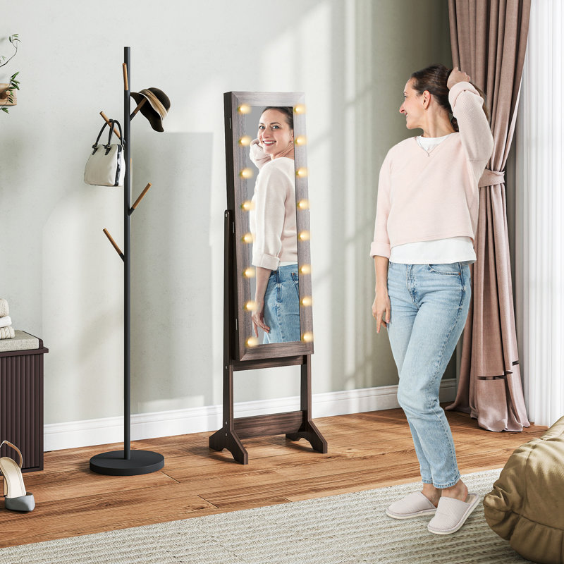 Full Length Mirror Jewelry Armoire