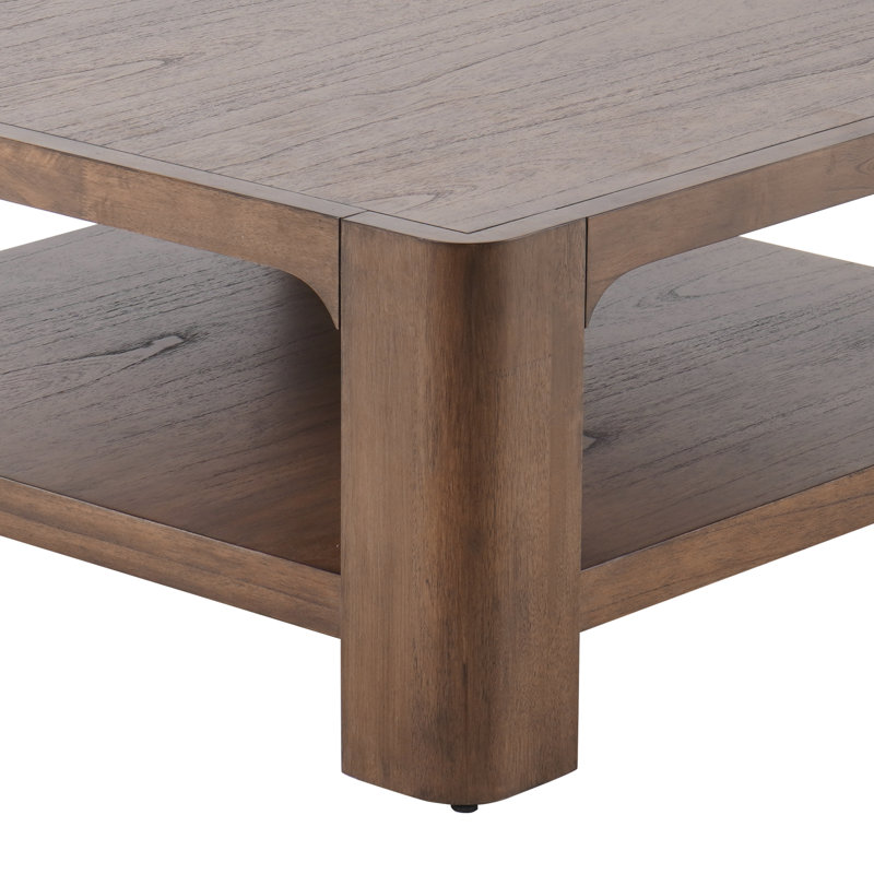 Lai Coffee Table With Open Shelf, Walnut, Walnut
