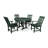 POLYWOOD Vineyard 5-Piece Round Dining Set with Trestle Legs-29563440