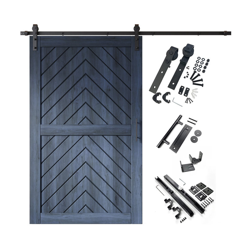 Porte de grange 4-en-1 finie et non assemblée de 42 po x 80 po Homber Marine Homacer, 42 po x 80 po, Navy