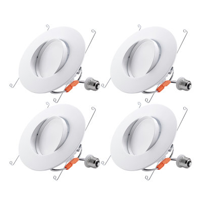 Commercial Grade LED Gimbal Recessed Light, Dimmable Retrofit Downlight 5000K Daylight