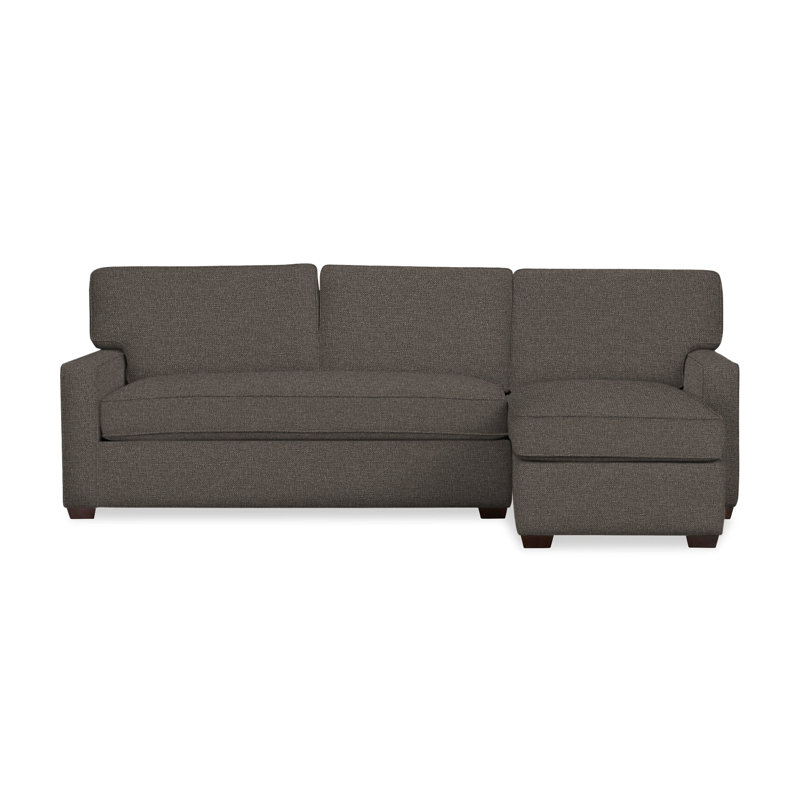 Canapé modulaire 2 pièces Taylor, Orienté à droite, Tissage natté gris anthracite Drusky Sustain®