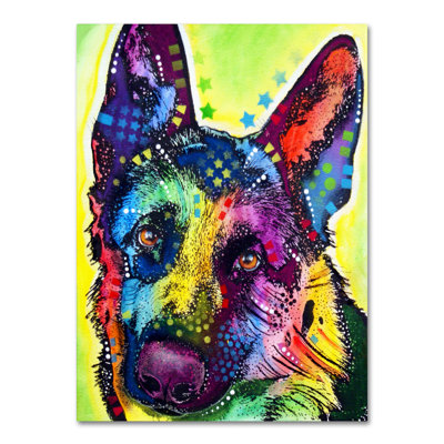 « german shepherd »-reproduction sur toile tendue