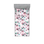 Bleu sarcelle foncé, rose pâle / floral