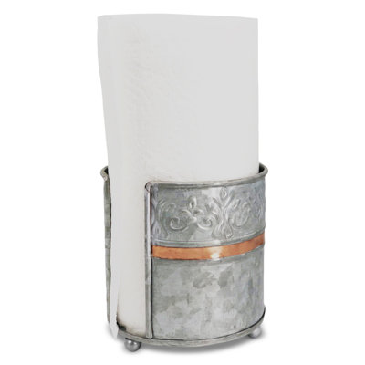 Autumn Alley Galvanized Rustic Paper Towel Holder For Counter