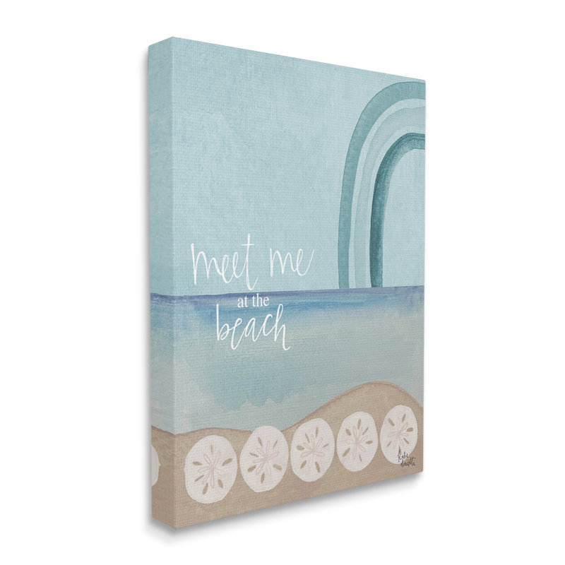 «Meet Me at Beach Sand Dollar Rainbow» par Kim Allen - impression, Toile tendue, H 20 po x l 16 po x P 1,5 po