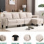 Banc modulaire beige à 4 compartiments moderne avec rangement For Living