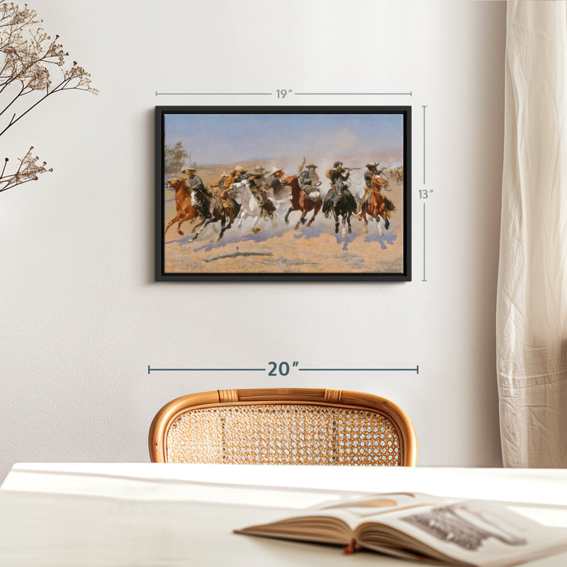 «A Dash For The Timber Wall Art», H 13 po x l 19 po
