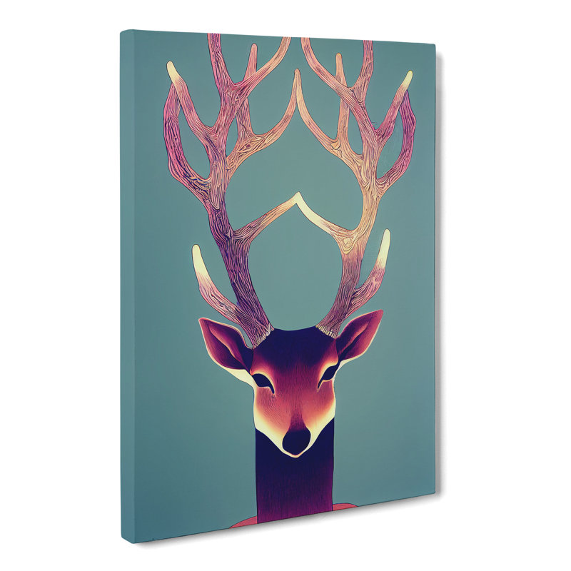 Unique Deer Abstract Vol.2 - Wrapped Canvas, 60cm H x 40cm W x 3cm D