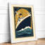 Deco Liner at Sea Art Deco - Framed Print-1068084751-1068084752