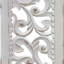 Ensemble de 2 panneaux muraux sculptés Isaly, bois de manguier blanc vieilli, hauteur 50 po