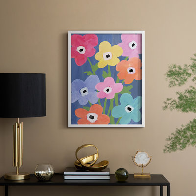 «Flower Market Color II», reproduction encadrée - bois massif