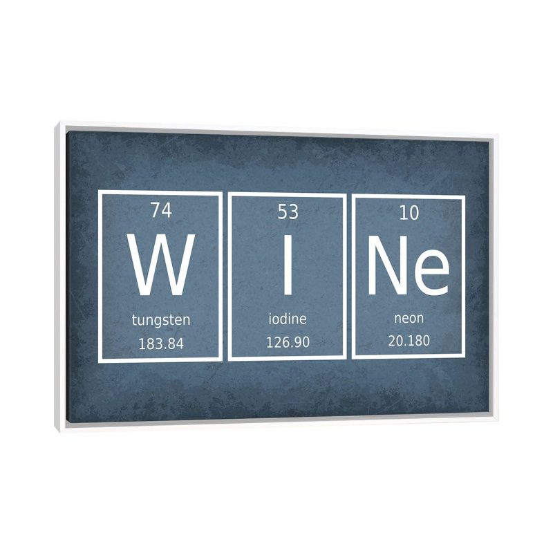 Vin par GetYourNerdOn-impression, Toile blanche encadrée, Pas de tapis, H 18 po x l 26 po x P 1,5 po