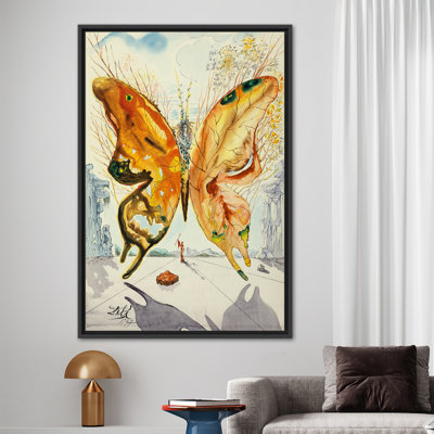 Salvador Dali inspiré de Vénus papillon, reproduction d'art sur toile - célèbre décoration murale surréaliste