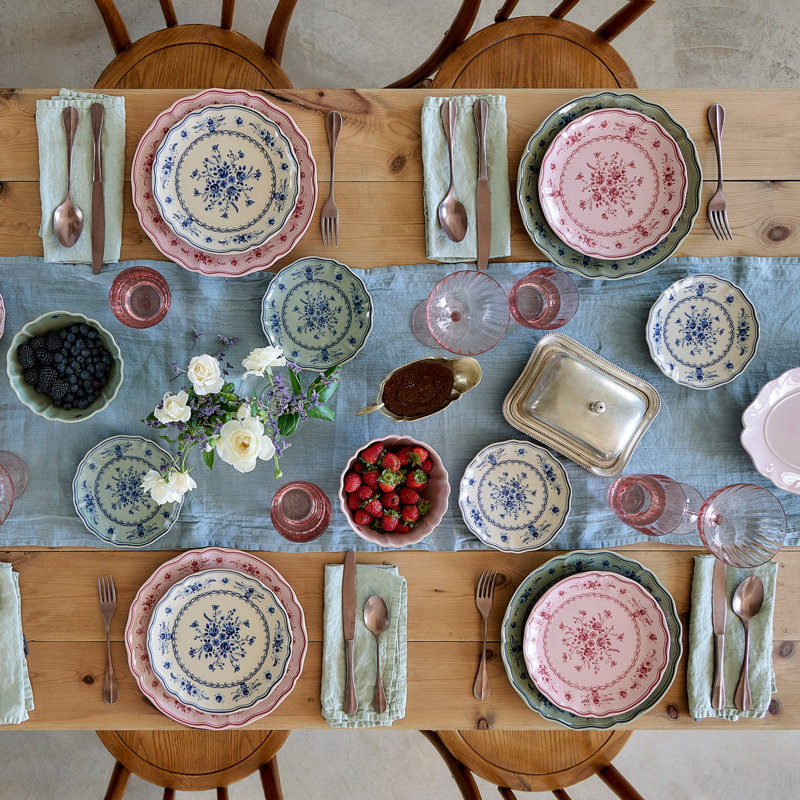 Assiettes à salade vila, Rose/rouge