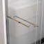 Porte de douche coulissante double avec finition, 56 - 60 "x 58", verre trempé de 1/4 "de 6 mm, cadre en aluminium, coffre de baignoire sécuritaire et tendance pour la salle de bain avec quincaillerie, protection de boîte en nid d'abeille