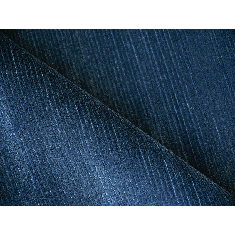 Pavia Modern Handmade Silky Nylon, Navy Area Rug, Rectangle 10' x 14'