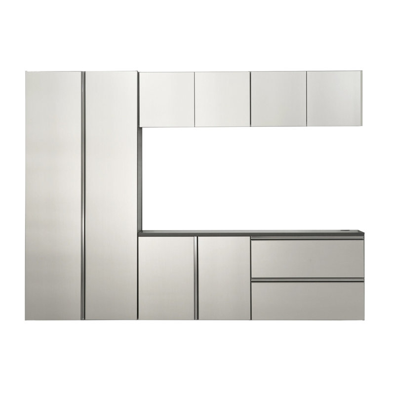 96" W X 72" H 20" D Garage Cabinet B, Series, Soft Closing Feature, Wall Mounted, Extra Deep Storage, Water & Heat , Stain Scratch Classy Metal Appearance 96 In. 72 20 B - Series. With E0 Graded