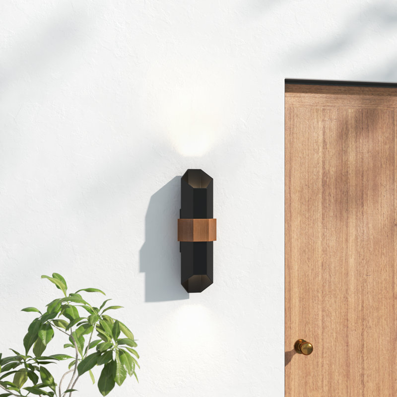 Betton Aluminum LED Wall Light, 12 W, 20.5" H x 6.75" W x 5" D, Matte Black