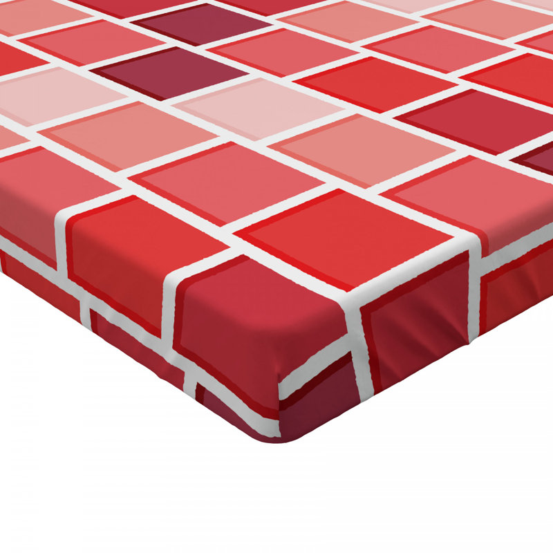 Microfiber Geometric Fitted Sheet, Queen Fitted Sheet
