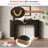 Zion Vertical Ribbed Console Table With Drawer & Column Legs-28537392