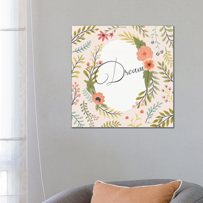 Retro Garden II Pale Blush Dream by Janelle Penner - Wrapped Canvas Print