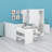 Wooden Platform Bed With Drawers, Shelves, Desk And Wardrobe-584776836