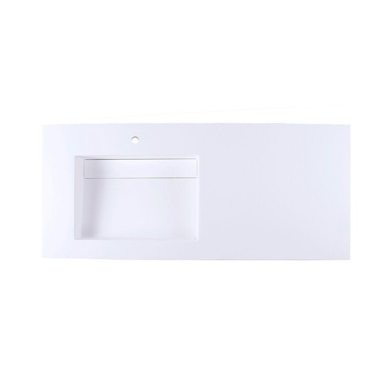 Kubista Bathroom Sink, Matte White, Single