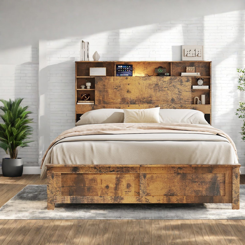 Lits modernes en bois gain d'espace avec rangement pour chambres familiales