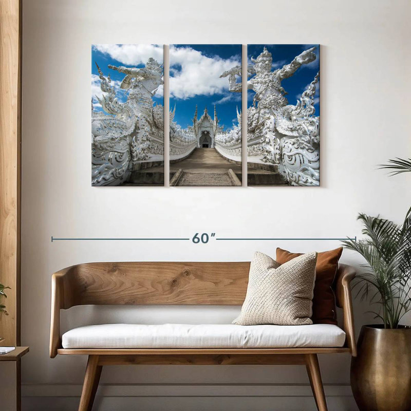 Lilie Wat Rong Khun White Temple, 28" H x 45" W