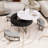 Modern Round Lift-Top Coffee Table With Storage & 3 Ottoman-114197550-114197553
